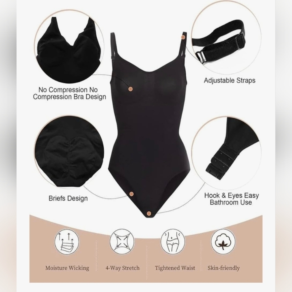 SHAPERX Women's Shapewear Bodysuit #888 - Picture 6 of 12